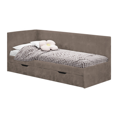 Кровать односпальная "Лео" КР-49 Белый/Маренго