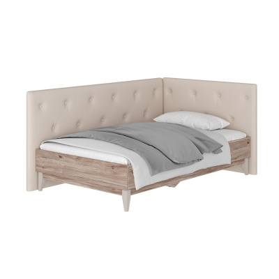 Кровать 1,2 м "Скандика" КР-09 дуб смоки