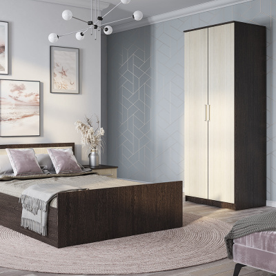 "Фиеста" шкаф 2-х створчатый венге/лоредо