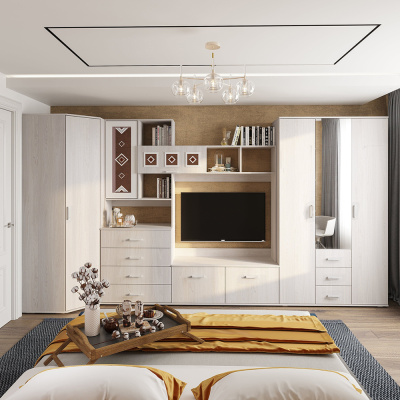 "Белла" шкаф угловой ясень белый