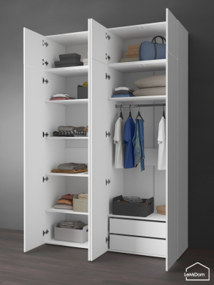 Шкаф с антресолью Linnea MHR-4POA-2 2450х1600х510 Белый-М 11.1.1