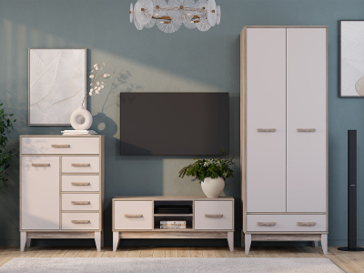 Шкаф 2-х створчатый "Скандика" ШК-04 дуб смоки/кашемир