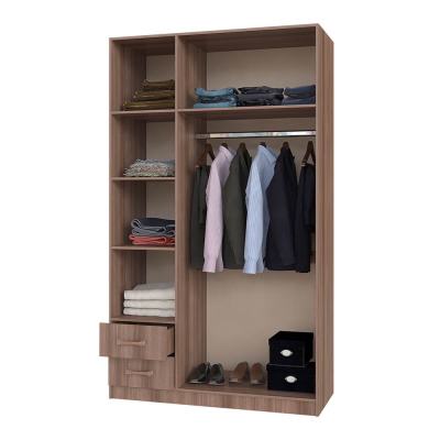 Шкаф 3-х ств.с ящиками венге/лоредо