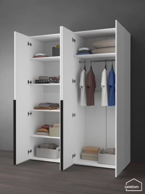 Шкаф Linnea MHR-4-1 2050х1600х510 Белый-М 11.1.1