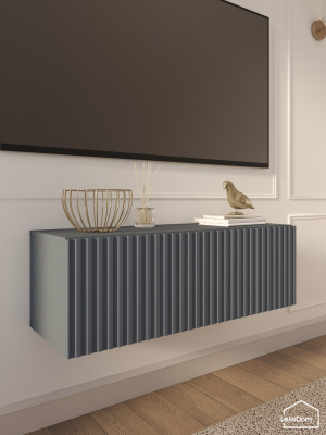 Тумба подвесная под телевизор Lines MTV3-MA 300х900х315 Графит-М 10.1.25