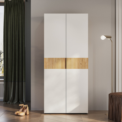 Шкаф 2-х створчатый "Сандра" ШК-04 Крафт/Белый/Тортуга (М27)