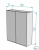 Шкаф навесной для ванной комнаты и туалета MH20-MA 750х600х217 Белый-М 13.1.1