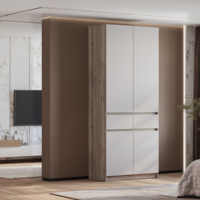 Шкаф 2-х створчатый "Багира" ШК-03 Дуб смоки/Кашемир