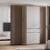 Шкаф 2-х створчатый "Багира" ШК-03 Дуб смоки/Кашемир