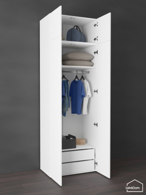 Шкаф с антресолью Linnea MHR-2POA-3 2450х800х510 Белый-М 11.1.1