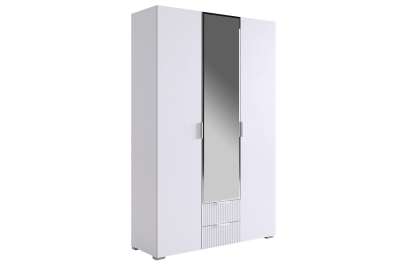 Комплект детской мебели "Зефир К5" (2700х580х2300), (2700х580х2300) белое дерево/белый муар/белый (эмаль)