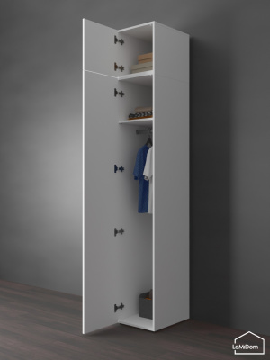 Шкаф с антресолью Linnea MHR-1POA-1 2450х400х510 Белый-М 11.1.1