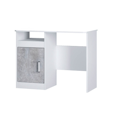 "Паскаль" стол  письменный белый/цемент светлый