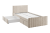 Кровать с ящиками Твикс 90х200 см, (1015х2120х780) капучино (велюр)