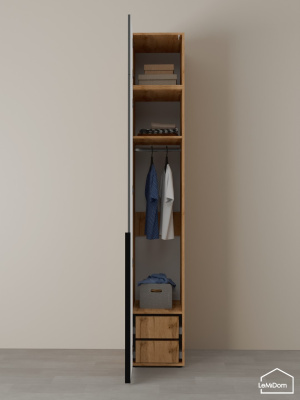 Шкаф с антресолью Linnea MHR-1A-3 2450х400х510 дв-М 11.1.25