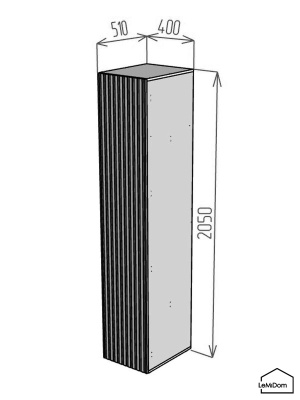 Шкаф Linnea MHR-1PO-2 2050х400х510 Белый-М 11.1.1