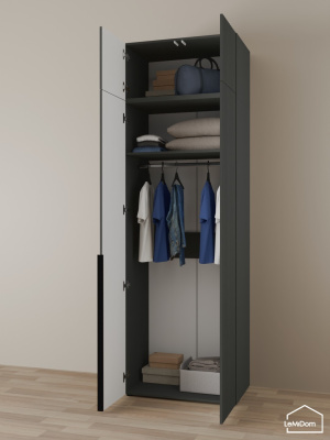 Шкаф с антресолью Linnea MHR-2A-1 2450х800х510 графит-М 11.1.25