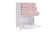 Зефир Комод, (602х355х962) белое дерево/пудра розовая (эмаль)
