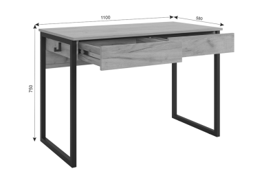Комплект детской мебели "Зефир К10" (1712х580х1750), (1710х580х1750) белое дерево/серый (эмаль)/графит