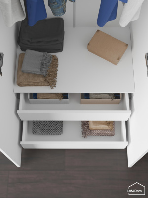 Шкаф с антресолью Linnea MHR-2POA-3 2450х800х510 Белый-М 11.1.1