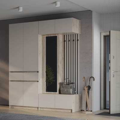 Шкаф 2-х створчатый "Багира" ШК-03 Дуб смоки/Кашемир