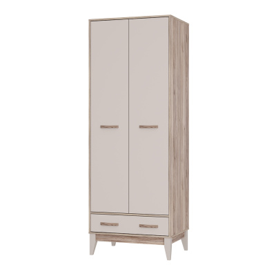 Шкаф 2-х створчатый "Скандика" ШК-04 дуб смоки/кашемир