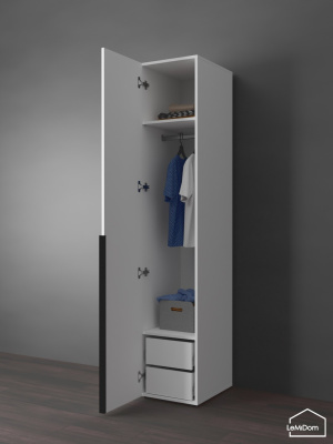 Шкаф Linnea MHR-1-3 2050х400х510 Белый-М 11.1.1
