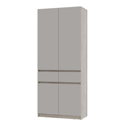 Шкаф 2-х створчатый "Багира" ШК-03 Дуб смоки/Кашемир