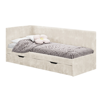 Кровать односпальная "Лео" КР-49 Белый/Мокко