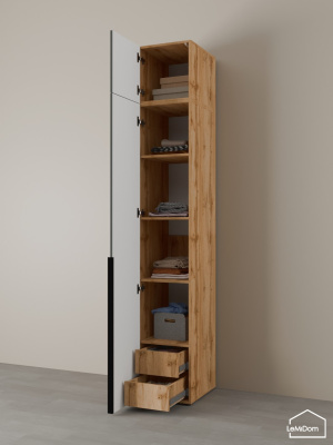 Шкаф с антресолью Linnea MHR-1A-4 2450х400х510 дв-М 11.1.25