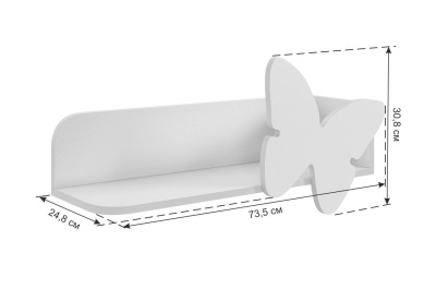 Комплект детской мебели "Зефир К2" (3500х580х2300), (3500х580х2300) белое дерево/белый муар/пудра розовая (эмаль)