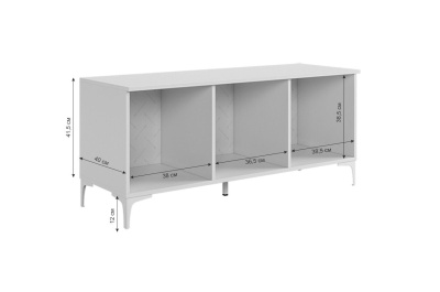 Зефир Тумба 115.01, (1200х424х536) белое дерево/пудра розовая (эмаль)