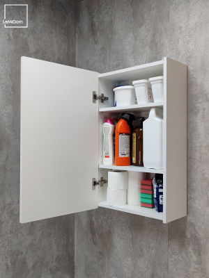 Шкаф навесной для ванной комнаты и туалета MH7-MA 750х450х217 Белый-М 10.1.2