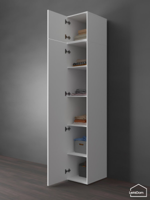 Шкаф с антресолью Linnea MHR-1POA-2 2450х400х510 Белый-М 11.1.1