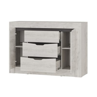 Комод "Леонардо" КМ-12 Бетон пайн светлый/графит