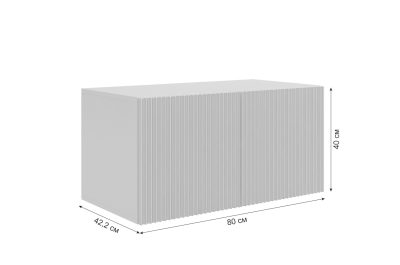 Зефир Антресоль двухдверная 118.01, (800х422х400) белое дерево/белый (эмаль)