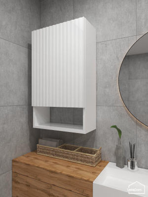 Шкаф навесной для ванной комнаты и туалета MH27-MA 750х450х217 Белый-М 10.1.1