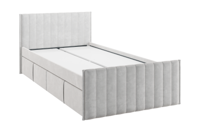 Кровать с ящиками Твикс 90х200 см, (1015х2120х780) галька (велюр)