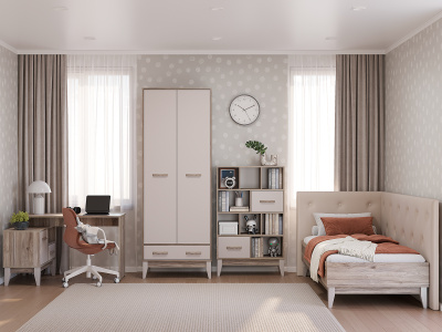 Кровать 0,9 м "Скандика" КР-04 дуб смоки