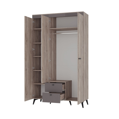 Шкаф 3-х створчатый "Кассандра" ШК-08 Дуб смоки/MF 14