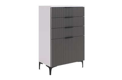 Комплект детской мебели "Зефир К10" (1712х580х1750), (1710х580х1750) белое дерево/серый (эмаль)/графит