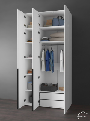 Шкаф с антресолью Linnea MHR-3A-2 2450х1200х510 Белый-М 11.1.1